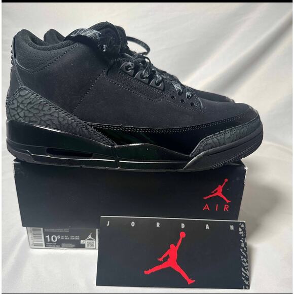 Size 10.5 - Nike Air Jordan 3 Retro Black Cat 2025 Men's Shoes